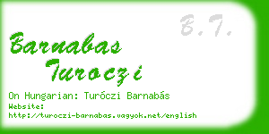 barnabas turoczi business card