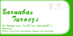 barnabas turoczi business card